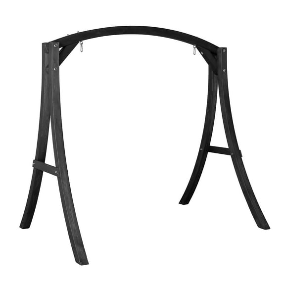 Ktaxon Heavy Duty Wooden Swing Frame, 1000LB Arc Top A-Frame Stand for Indoor & Outdoor, Black
