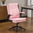 thumbnail image 1 of Ktaxon High Back Office Chair – Swivel Desk Chair with Wheels, Adjustable Height & Flip-Up Armrests, Cat Scratch Resistant Fabric Pink, 1 of 7