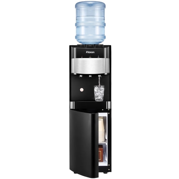 Ktaxon Top Loading Pro 3 Temp Water Dispenser, Black & Stainless Steel,Child Safety Lock