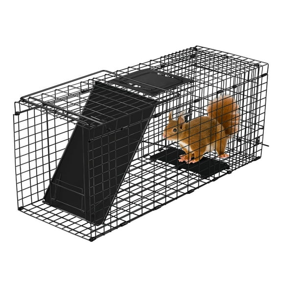 Ktaxon Animal Trap, Steel Cage for Squirrel & Raccoon Control, Safe Rodent Capture, Black