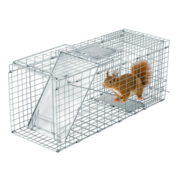 Ktaxon Animal Trap, Steel Cage for Squirrel & Raccoon Control, Safe Rodent Capture, Silver