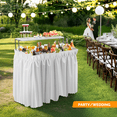 thumbnail image 1 of Ktaxon Ice Table Featuring an Additional Storage Shelf, Portable Cooler Side Table with Detachable Skirt, Ideal for Patio, Indoor & Outdoor Bars, Suitable for Events  Parties White, 1 of 9