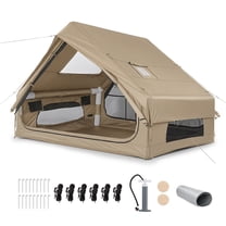 SENLEETO 4-6 Person Inflatable Tent, 129 SqFt Large Camping Tent with ...