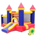 thumbnail image 1 of Ktaxon Kids Inflatable Bouncer House Jumper Castle with 350W Air Blower for 2 to 8 Years Old Childrens, 1 of 7