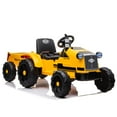 thumbnail image 1 of Ktaxon Kids Ride On Tractor Car 12V Battery Powered Agricultural Vehicle with R/C Yellow, 1 of 7