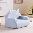 thumbnail image 1 of Ktaxon Kids Sofa, Dog Shaped Back Toddler Couch, No Assembly Boneless Children Chairs for Indoor Home Rest Corner Teddy Velvet Blue, 1 of 9