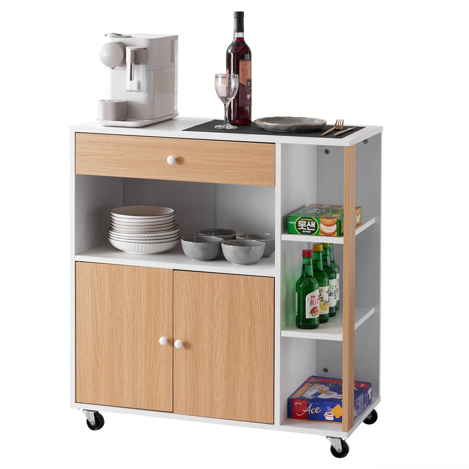 Ktaxon Kitchen Island Cart on Wheels with 3-Tier Nigeria Ubuy