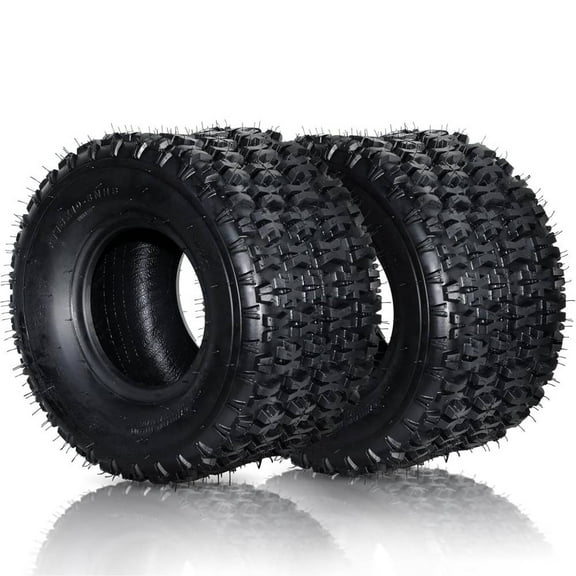 Ktaxon 18x10-8 ATV/UTV Tires Set of 2, 4PR Tubeless Sport Mud Tires, Rear All-Terrain Fit for Quad (8" Rim)