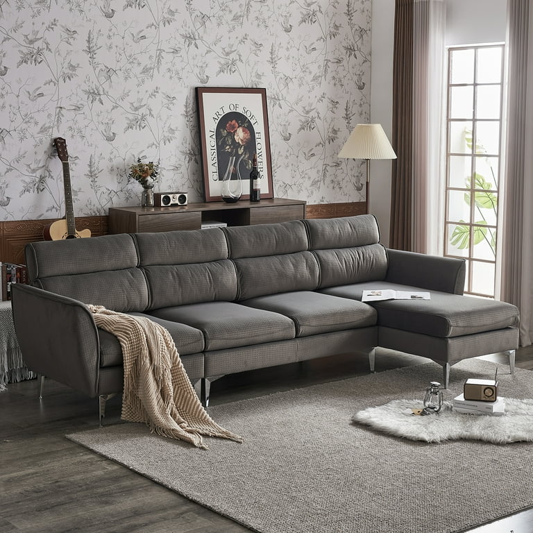 Charcoal Gray Leather Sectional Sofa With Chaise Lounge Matttroy