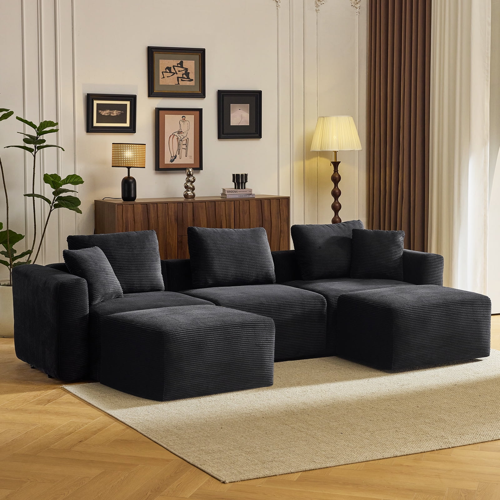 Ktaxon U-Shaped Sectional Sofa 112