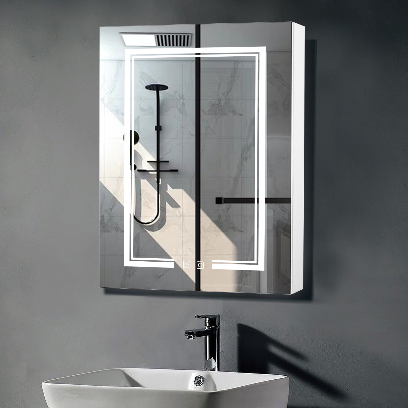Ktaxon 20"x28" LED Bathroom WallMounted w/ Mirror, Defogger
