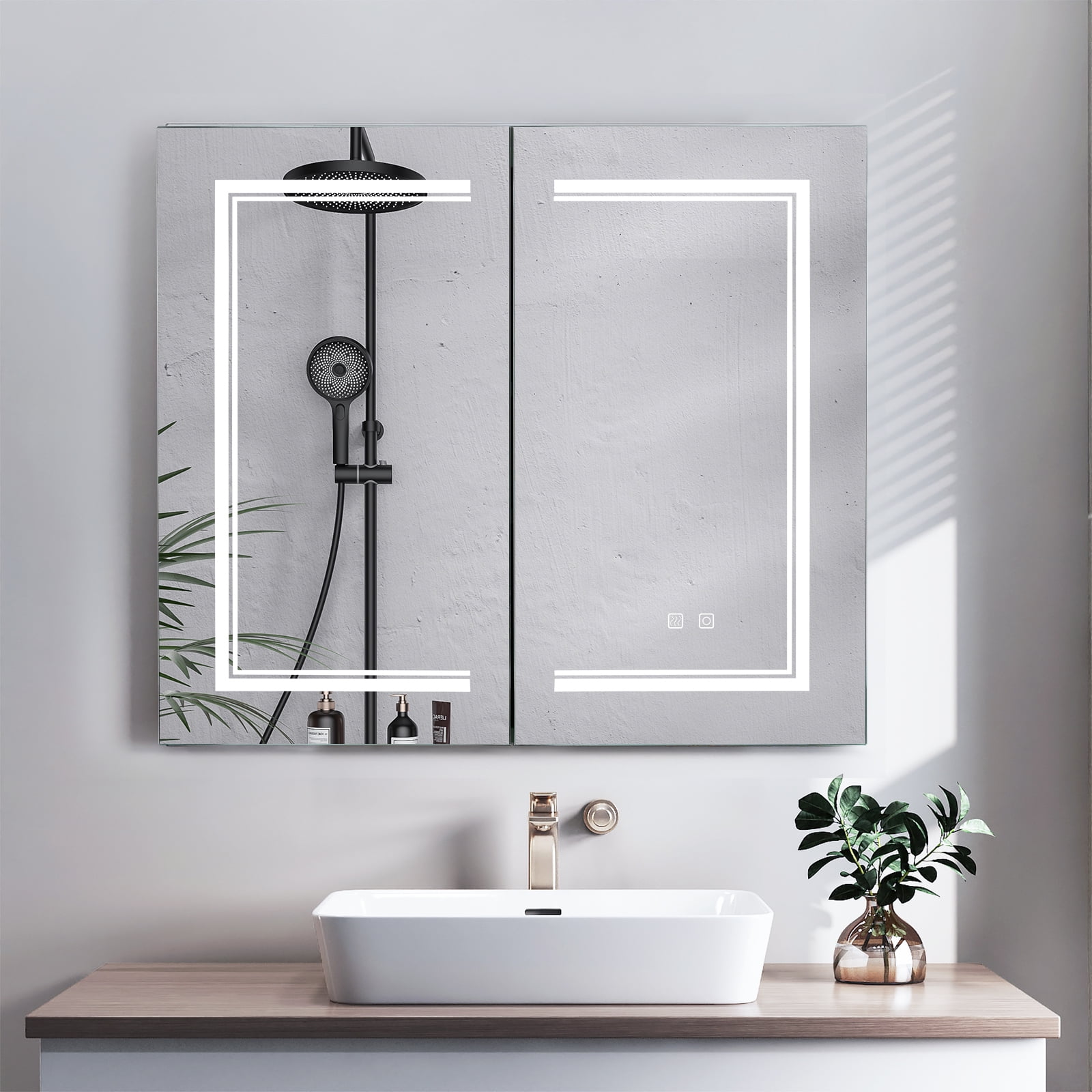 Ktaxon Anti-fog Wall Mounted Lighted Vanity Mirror LED Bathroom