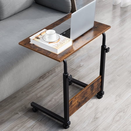 Ktaxon Laptop Table Adjustable Height Standing Computer Desk Portable Stand Up Work Station Cart Tray Side Table for Sofa and Bed, Retro