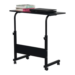 Ktaxon Laptop Table Computer Desk Adjustable Height Standing Portable Stand Up Work Station Cart Tray Side Table for Sofa and Bed Black