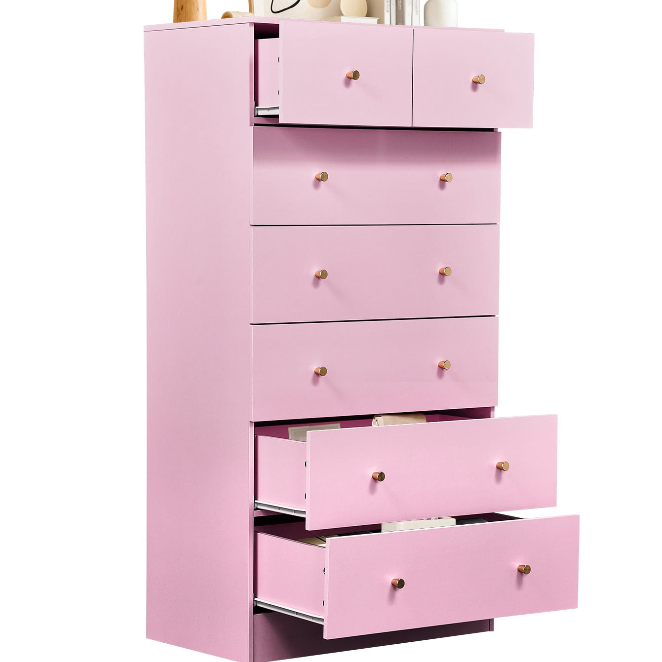 sachin and babi light blue dress Pink Chalk Painted Card Catalog Dresser main image 1