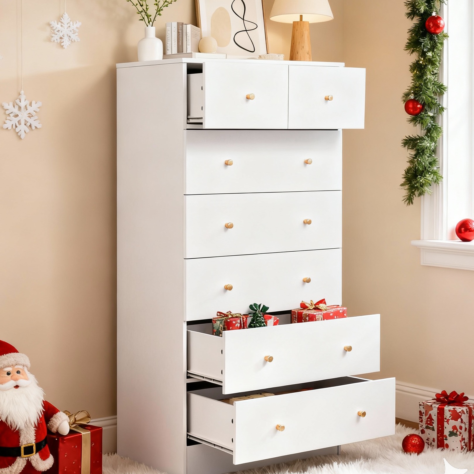 Ktaxon Large 7 Drawers Dresser Chests For Bedroom Wood Chset Of Drawers Dressers Organizer For Bedroom Living Room Hallway White: What to Expect