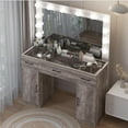 Ktaxon Large Makeup Vanity with 3 Drawers, Vanity Desk with 3 Color