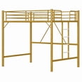 thumbnail image 1 of Ktaxon Loft Bed Queen Size with Flat Rungs, No Box Spring Required,Heavy Duty Metal Slat Support,Gold, 1 of 9