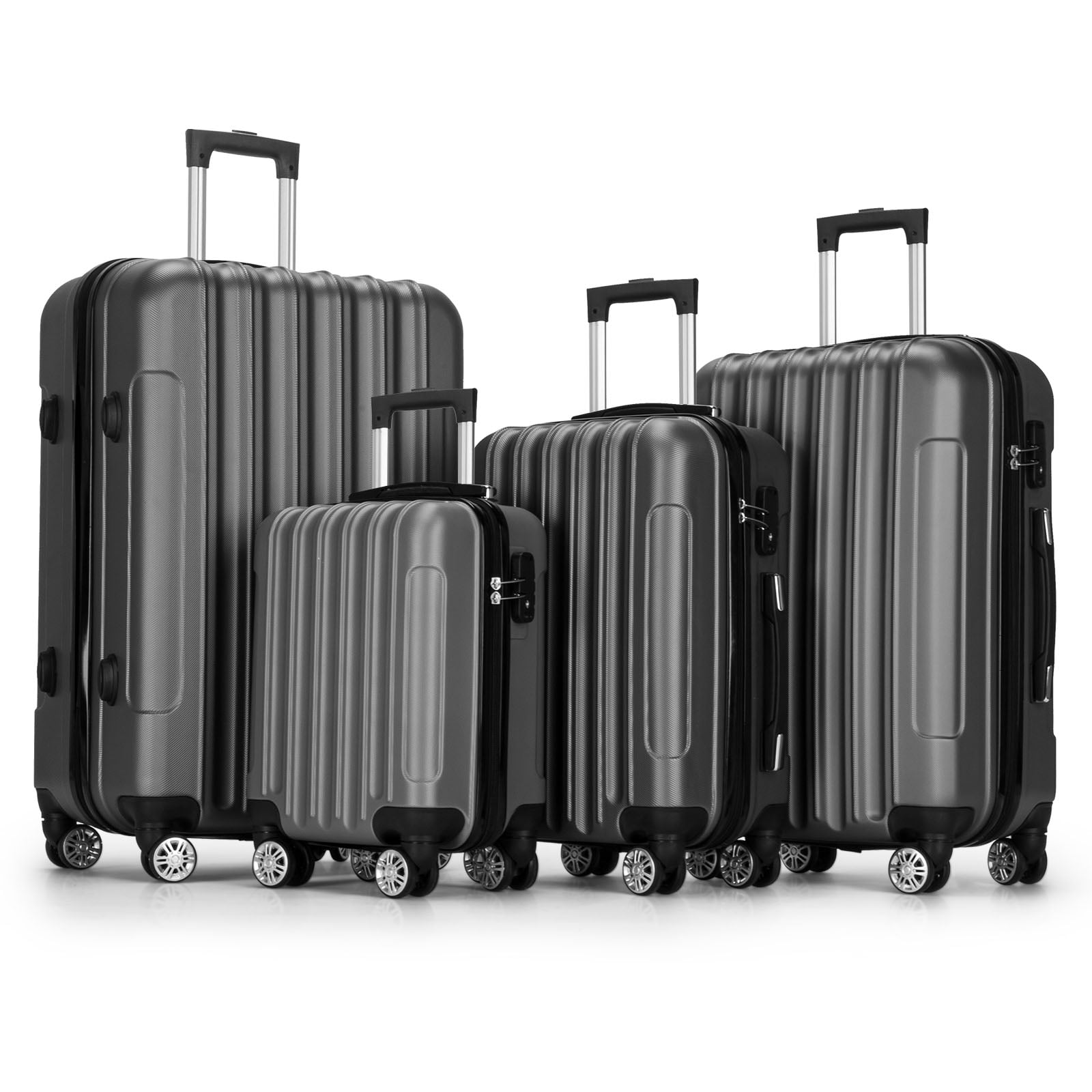 Ktaxon Luggage Sets, 4Piece Set Hard Suitcase Set Travelling with TSA
