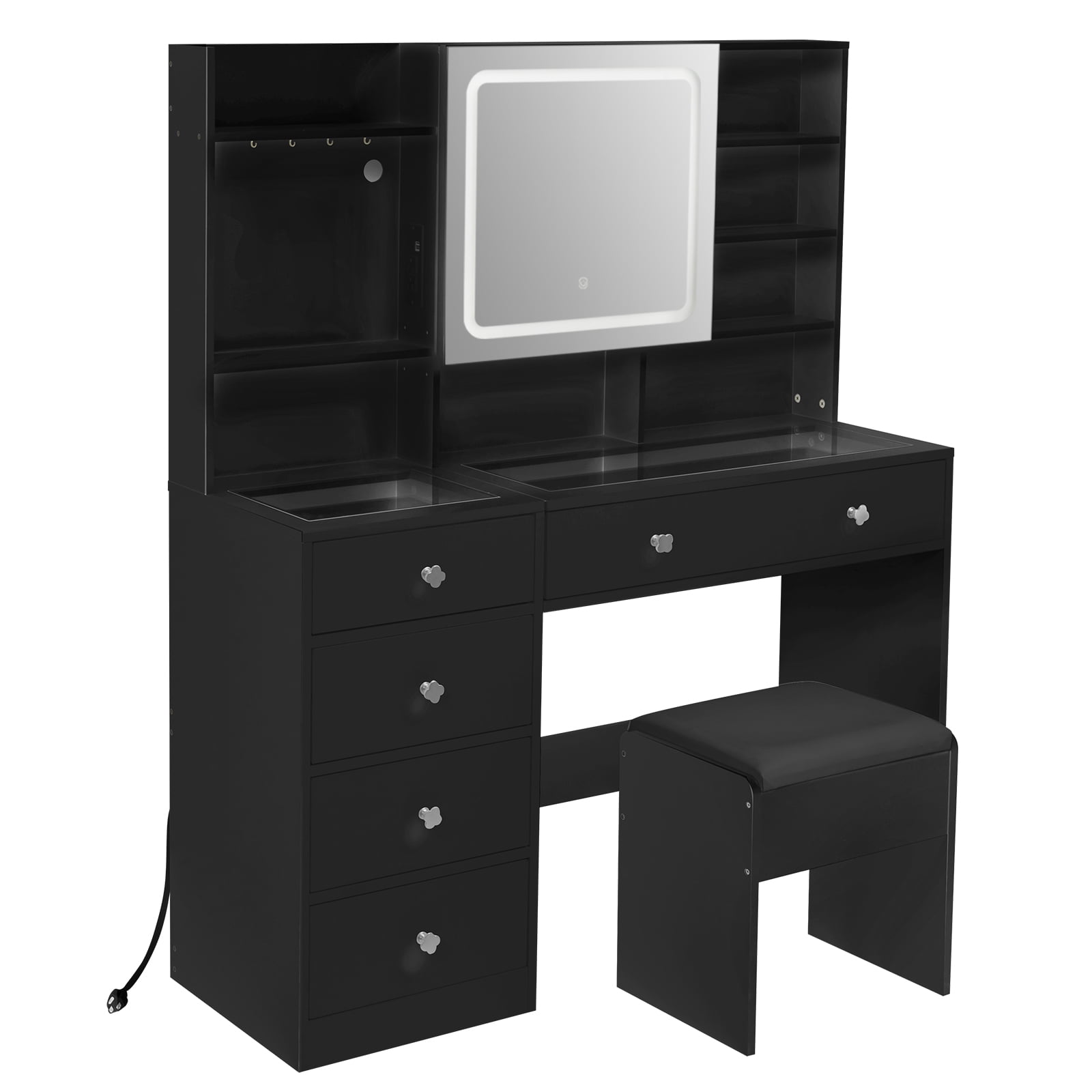 Ktaxon Makeup Vanity with 3 Color Lights, Vanity Desk with USB Charging