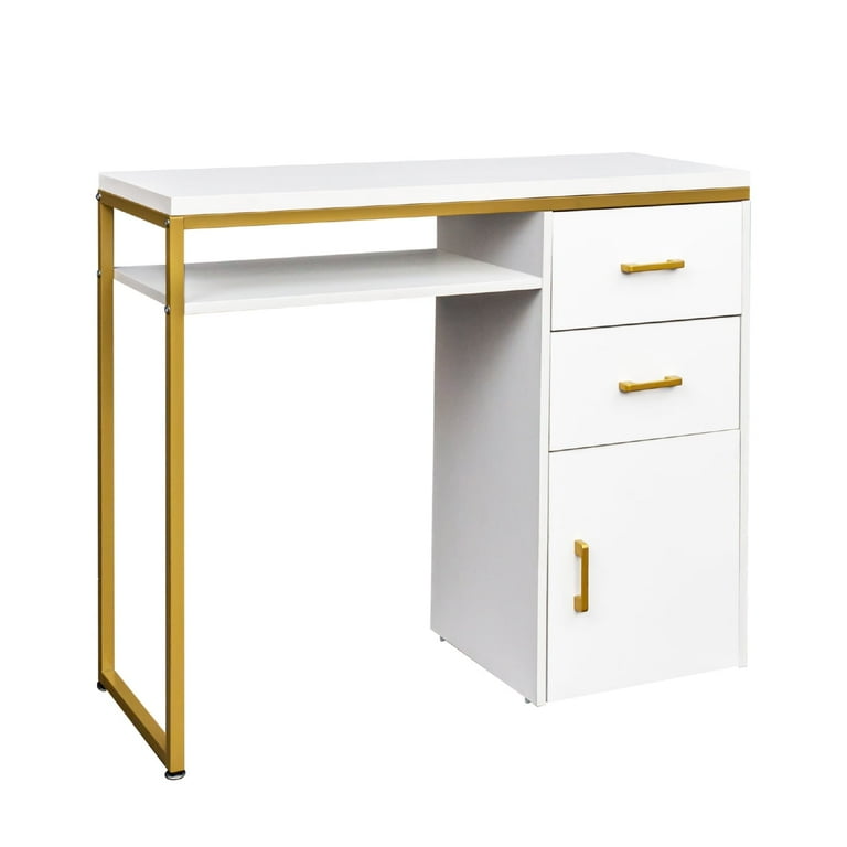 Ktaxon Manicure Table Modern Salon Makeup Nail Desk for Nail