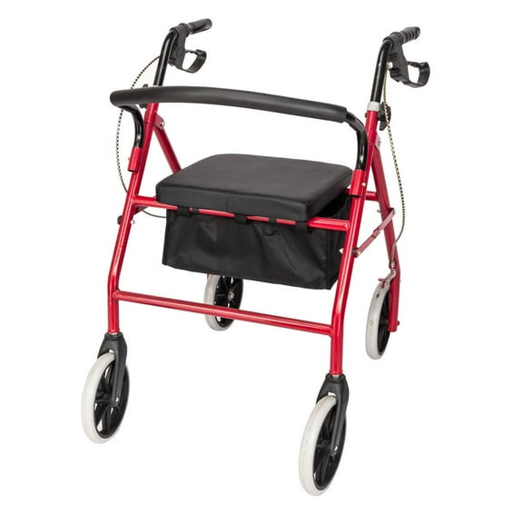 Ktaxon Medical Bariatric Rollator 350lb Folding Rolling Walker Adult 4 Wheels
