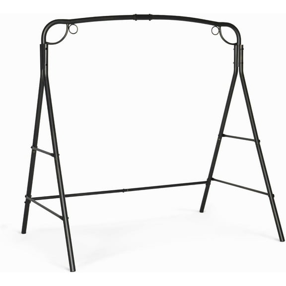Ktaxon Metal Porch Swing Frame, Heavy Duty 660 LBS Limit Steel Porch Swing Stand with Extra Safety Side Bars, Hanging Swing Frame for Yard, Garden, Lawn, Outdoors