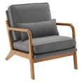 thumbnail image 1 of Ktaxon Mid Century Modern Accent Chair, Linen Fabric Armchair with Solid Wood Frame Dark Gray, 1 of 9