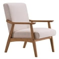 thumbnail image 1 of Ktaxon Mid-century Modern Arm Chair with Solid Wood Frame, Linen Fabric Lounge Chair Club Chair,Beige, 1 of 12