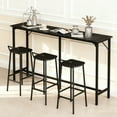 thumbnail image 1 of Ktaxon Modern Pub Dining Table for 4~6 People, 63" Long Bar Table Rectangle for Home, Black, 1 of 8