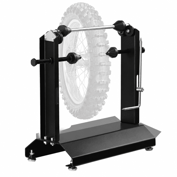 Ktaxon Motorcycle Wheel Balancer, Rim & Tire Alignment Tool Stand with Adjustable Cones for Road, Sport and Dirt Bikes, Black