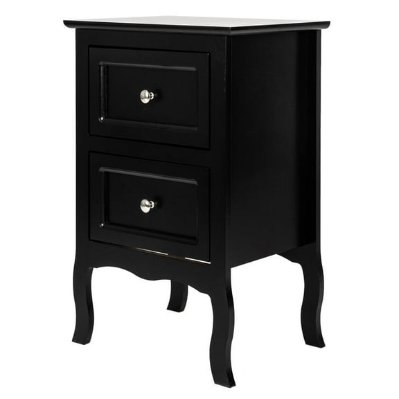 Ktaxon Nightstand,End Side Table Wooden Nightstand Bedroom Storage Cabinet with 2-Drawer,Country style Furniture