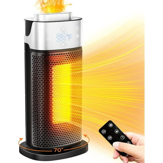 Ktaxon Oil Filled Radiator, Electric Radiant Heaters for indoor use Large Room with Remote Control, WIFI,Child Lock, 4 Modes, Overheat & Tip-Over Protection, 24h Timer, Digital Thermostat, Quiet