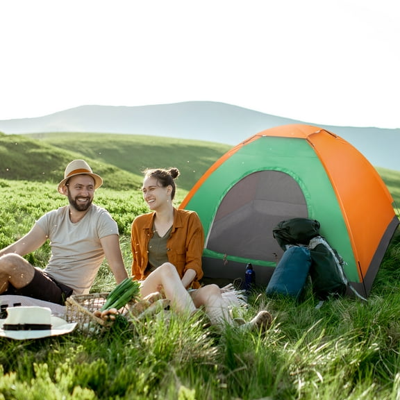 Ktaxon Orange & Green Waterproof Windproof Oxford Camping Tent