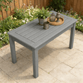 thumbnail image 1 of Ktaxon Outdoor Coffee Table, HDPE Patio End Table, All-Weather Rectangle Coffee Table for Deck Garden Balcony Porch, Gray, 1 of 12