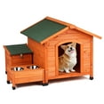 thumbnail image 1 of Ktaxon Outdoor Dog House Wooden,Medium Pet Doghouse Dog Shelter Condo with Food Storage Containers And Bowls, 1 of 1