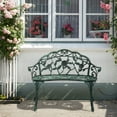 thumbnail image 1 of Ktaxon Outdoor Patio Park Garden Bench Courtyard Leisure Rose Cast Aluminum, Outdoor Loveset, Antique Green, 1 of 11