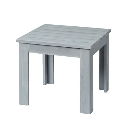 Ktaxon Outdoor 18in Wooden Square Side End Table, Light Gray