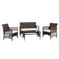 thumbnail image 1 of Ktaxon PE Rattan 4PCS Outdoor Conversation Set, Patio Wicker Furniture Sofa Set, 1 of 8