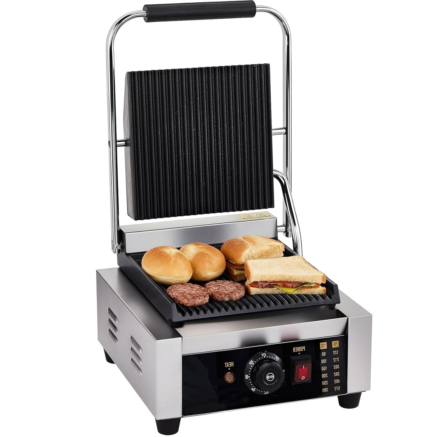Ktaxon Panini Press Grill, 1800W Stainless Steel Electric Sandwich