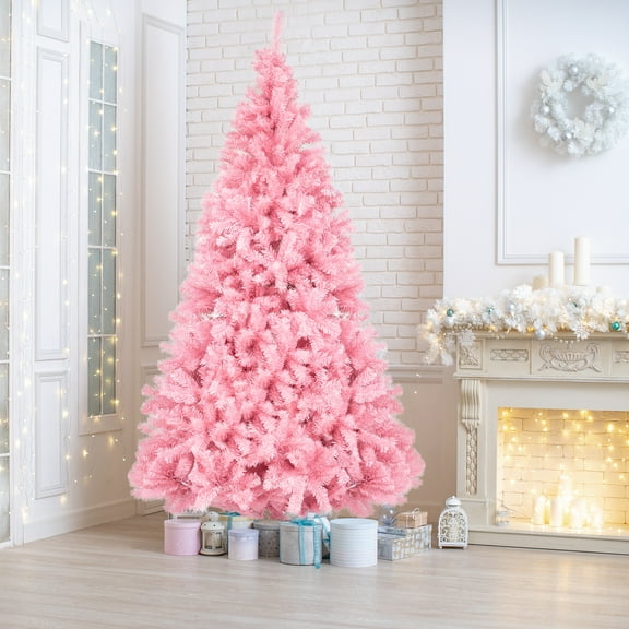 Ktaxon 6ft Pink Christmas Tree Artificial Christmas Tree Seasonal Holiday Decoration w/ 1,000 Branch Tips, Stand