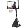 thumbnail image 1 of Ktaxon Portable Basketball Hoop Outdoor with Rebound Plate, 5.25-10FT Adjustable Height, 44inch PC Backboard, Blue, 1 of 10