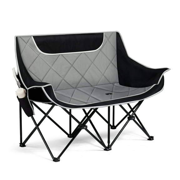 Ktaxon Portable Folding Camping Chair with Cup Holder, 440Lbs Heavy Duty Chair with Padded Seats & Armrests, Padded for Adults, Ideal for Lawns & Outdoors