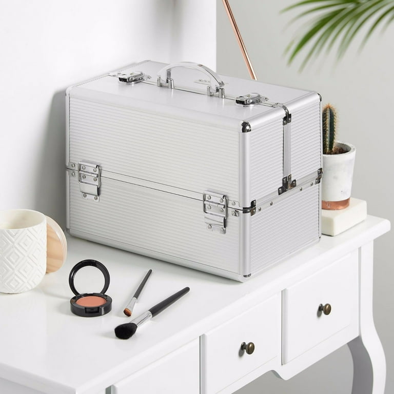 Ktaxon Pro Aluminum Makeup Train Case Jewelry Box Cosmetic