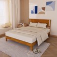 thumbnail image 1 of Ktaxon Queen Wooden Bed Frame, Platform Bed with Headboard & Slats Support, Brown, 1 of 8