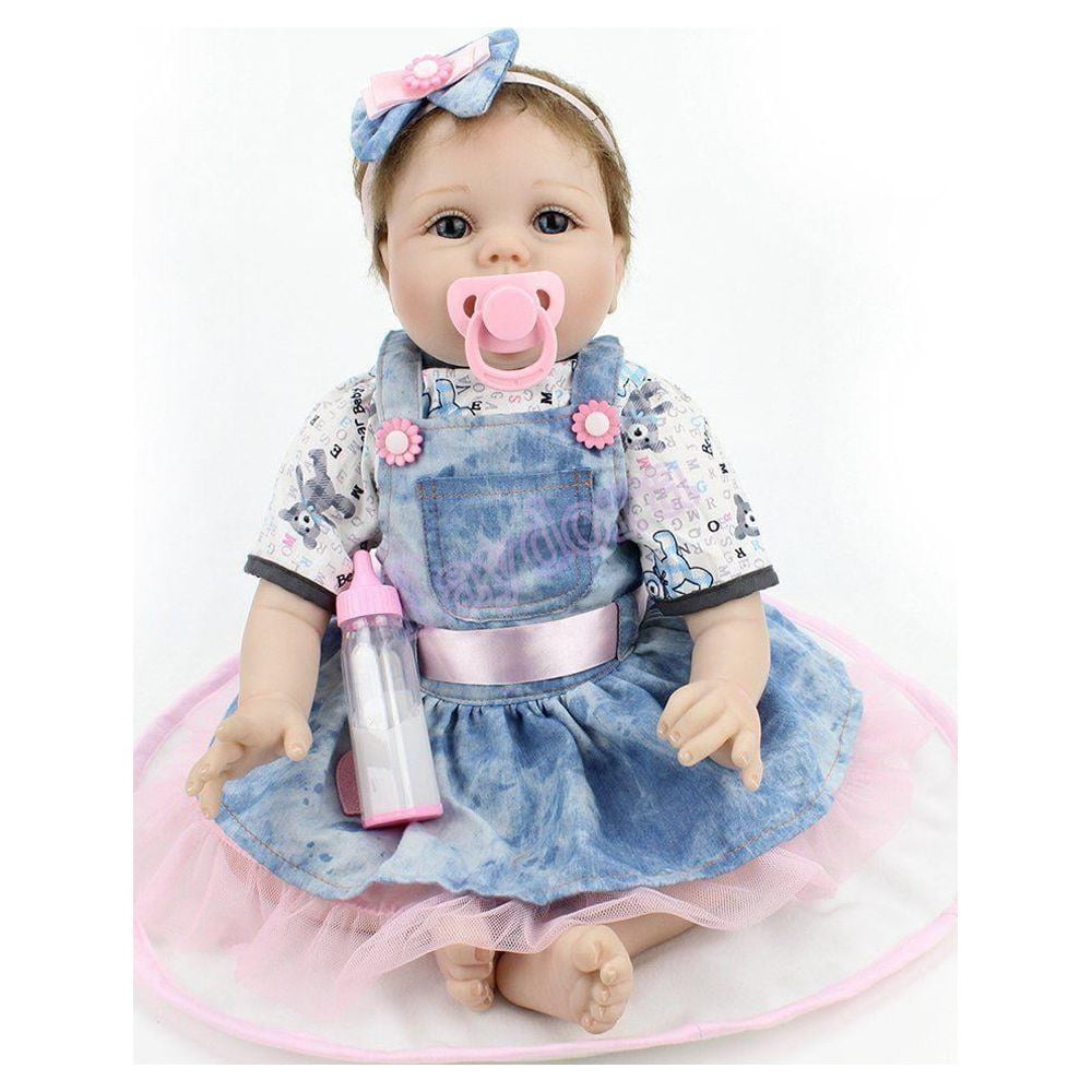 Ktaxon Reborn Baby Doll Soft Silicone vinyl 22inch 55cm Lovely Lifelike Cute Baby Birthday gift Christmas