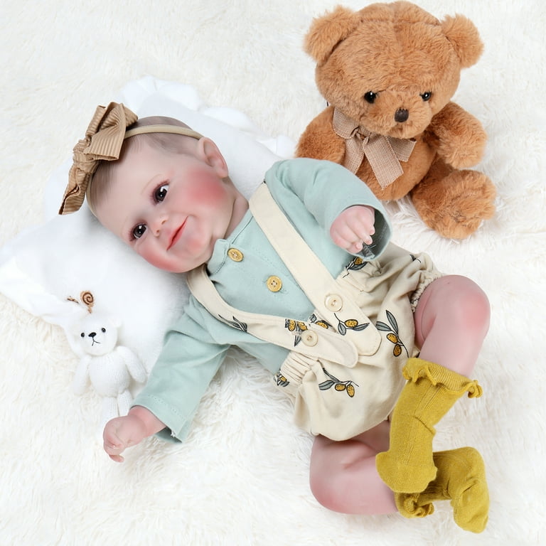 Reborn Dolls Closed Eyes RXDOLL Sweet Smile Reborn Baby Dolls Full