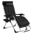 thumbnail image 1 of Ktaxon Recliner Chair, Zero Gravity Chair with Black Cushion, Lounge Chair Outdoor&Indoor, Patio Chairs, Black, 1 of 7