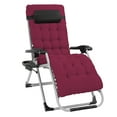 thumbnail image 1 of Ktaxon Recliner Chair, Zero Gravity Chair with Black Cushion, Lounge Chair Outdoor&Indoor, Patio Chairs, Wine Red, 1 of 7