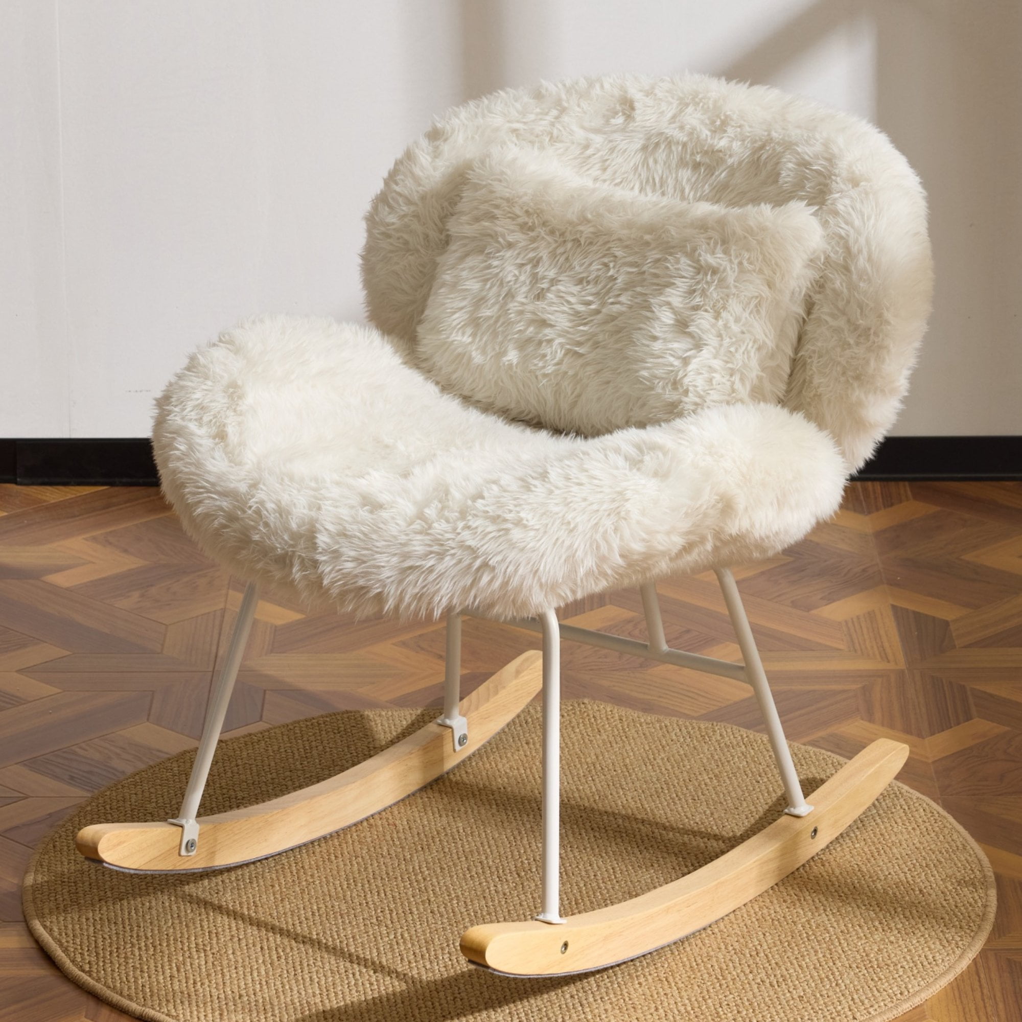 Ktaxon Rocking Accent Chair with Padded Seat, Cute Cozy Nest Style ...